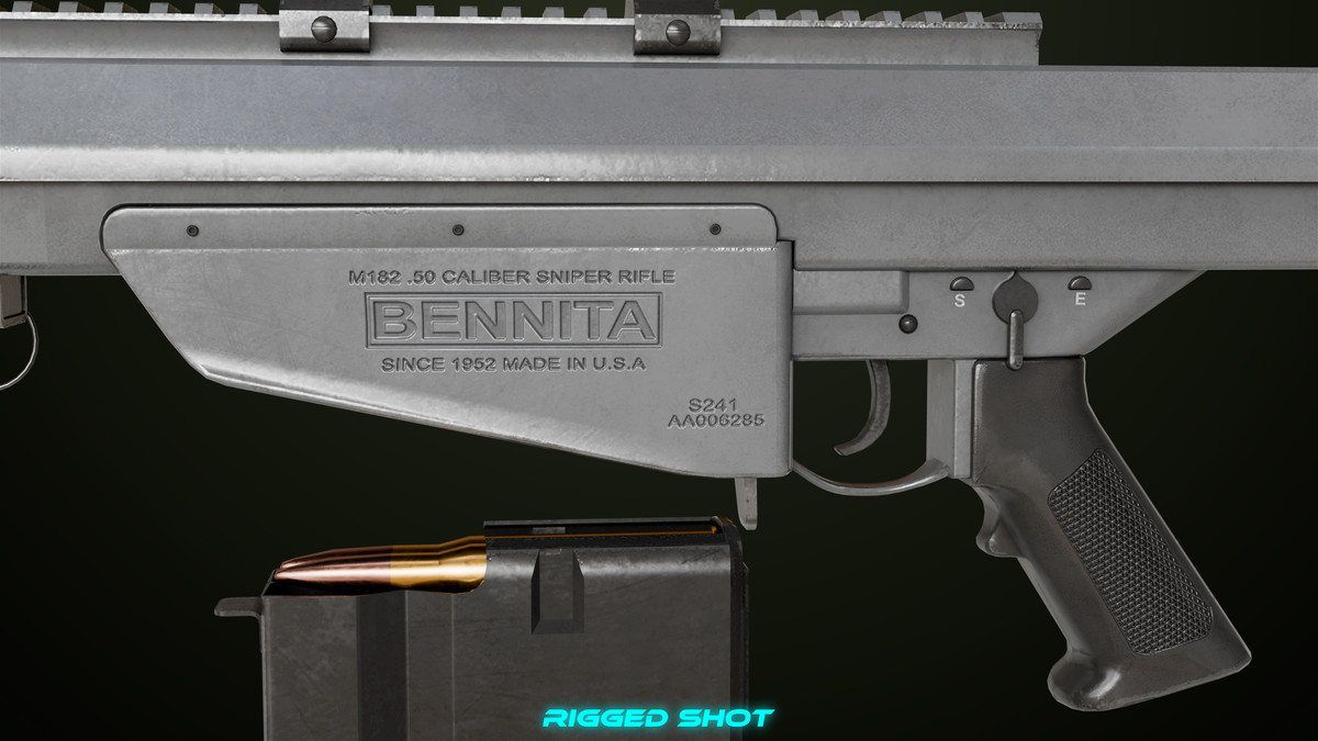 Sniper Rifle 02 Black and Sandal Single Map URP HDRP