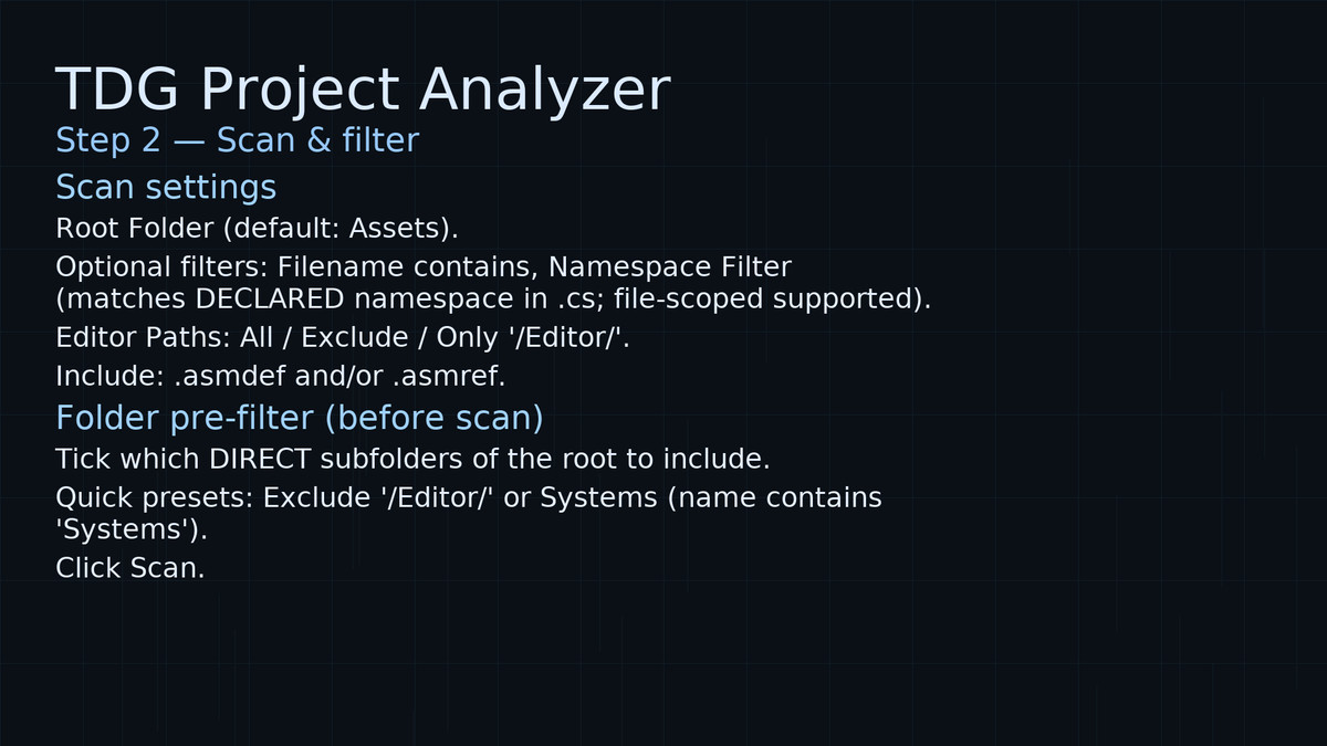 TDG Project Analyzer