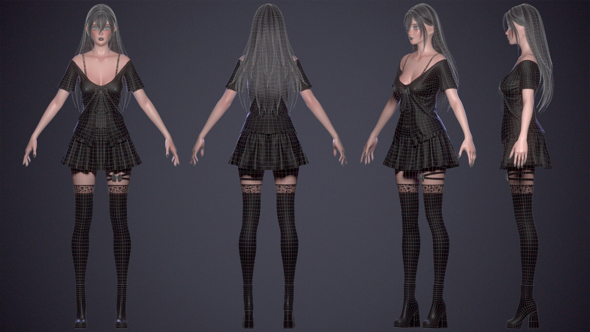 Cute Goth Girls Modular Pack