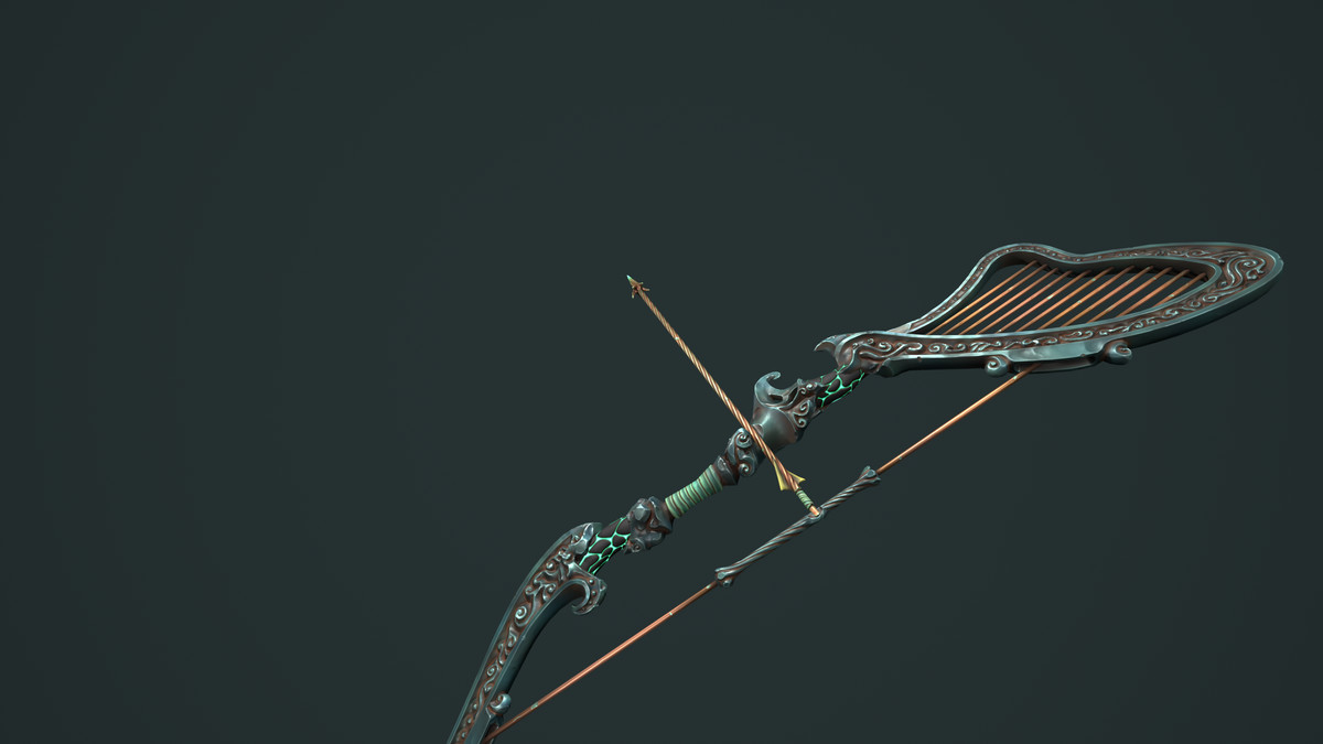 Harp bow quiver arrow
