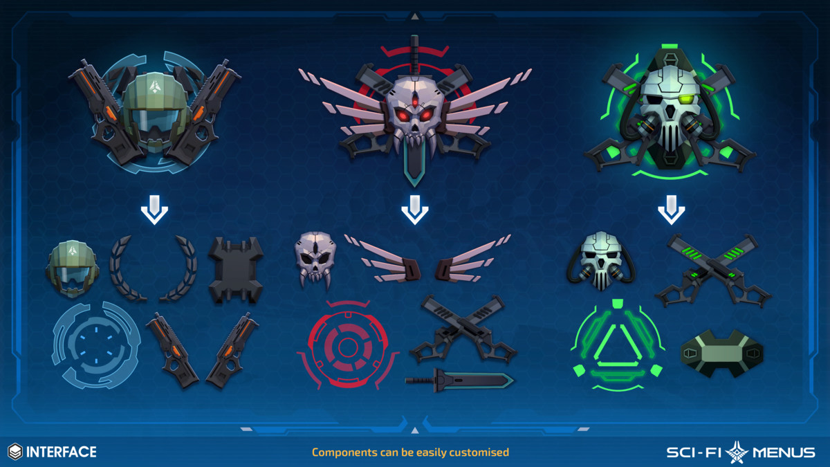 Sci-Fi Menus - Synty INTERFACE - GUI
