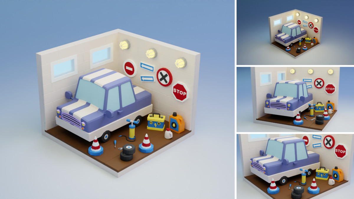 Low Poly Rooms Interiors 3 - Stylized Asset Pack