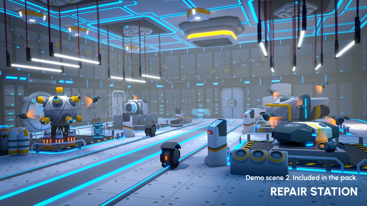 Sci-Fi Props - Low Poly 3D Models Pack