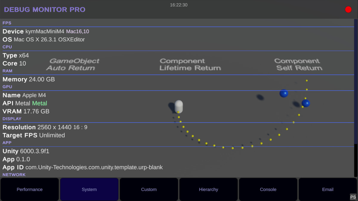 Debug Monitor Pro - Console, Hierarchy, Email