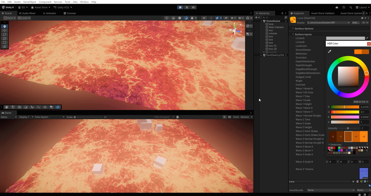 Lava shader (URP)