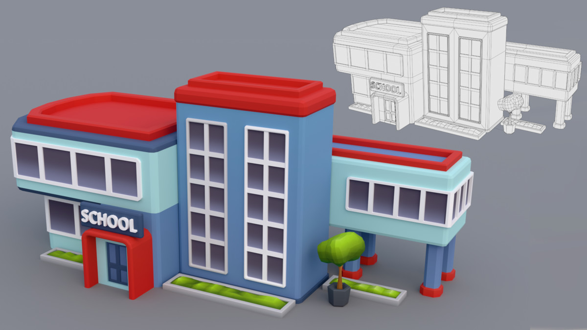 30 Low-Poly Urban Buildings Collection