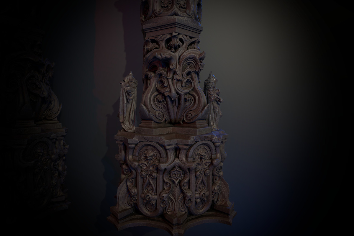 Massive Dark Fantasy Pillar / Column