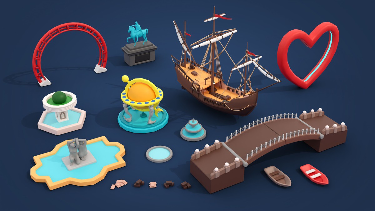 Amusement Park - Low Poly 3D Models Pack