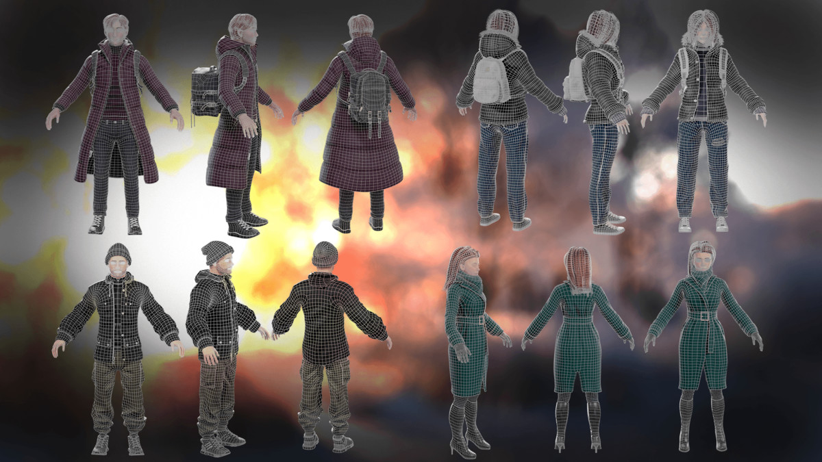 Urban Winter Characters Pack – Modular Characters Collection