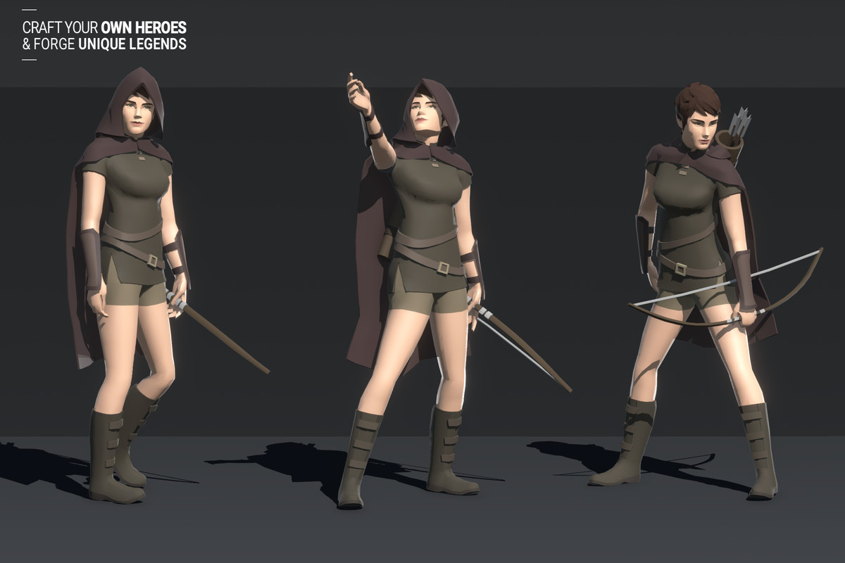 Polyquest Heroes: Warrior I Huntress