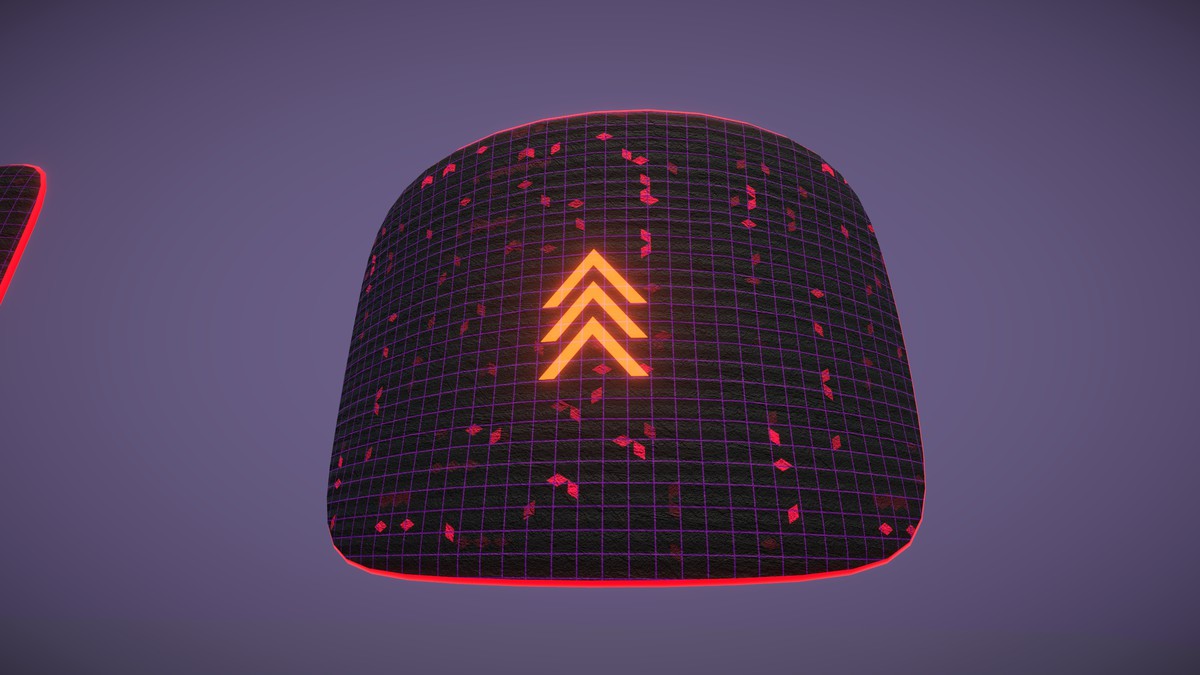 Cyber Neon Defense Shields 3D
