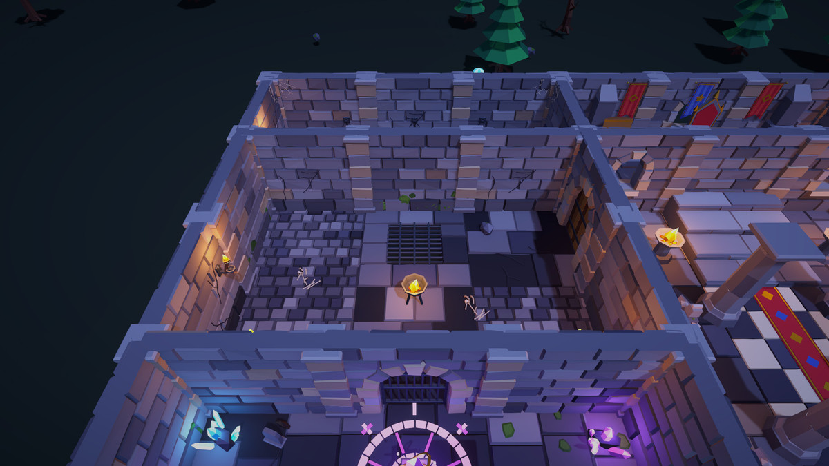 Low Poly Dungeon Keep - Modular Stone Castle Kit