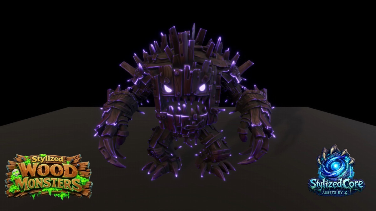 Wood Monsters Pack 1 – 4 Stylized Animated Creatures (LOD + Skins)