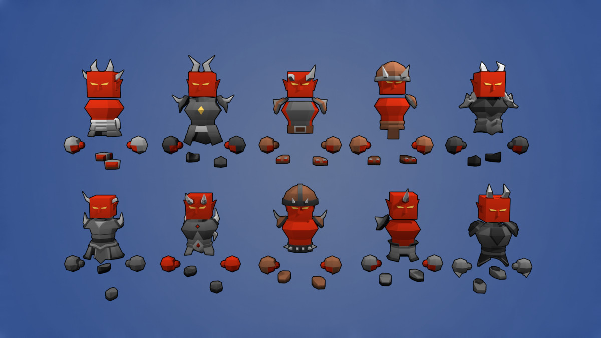 Low Poly Cubic Demons - 3D by Shokubutsu