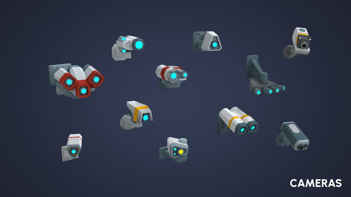 Sci-Fi Props - Low Poly 3D Models Pack