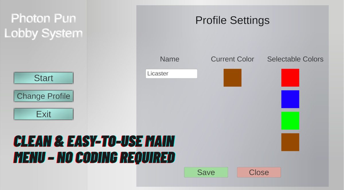 Easy Multiplayer Lobby