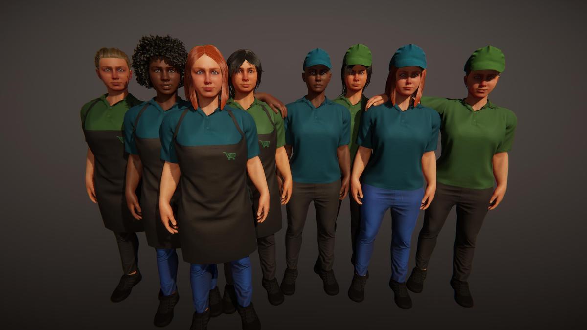 Female Shop Staff (Female modular characters)
