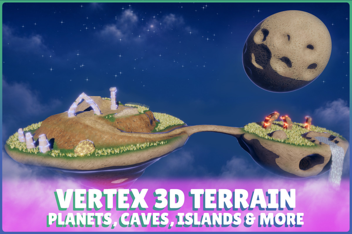 Vertex 3D Terrain: Planet, Floating Island & Spline Creator