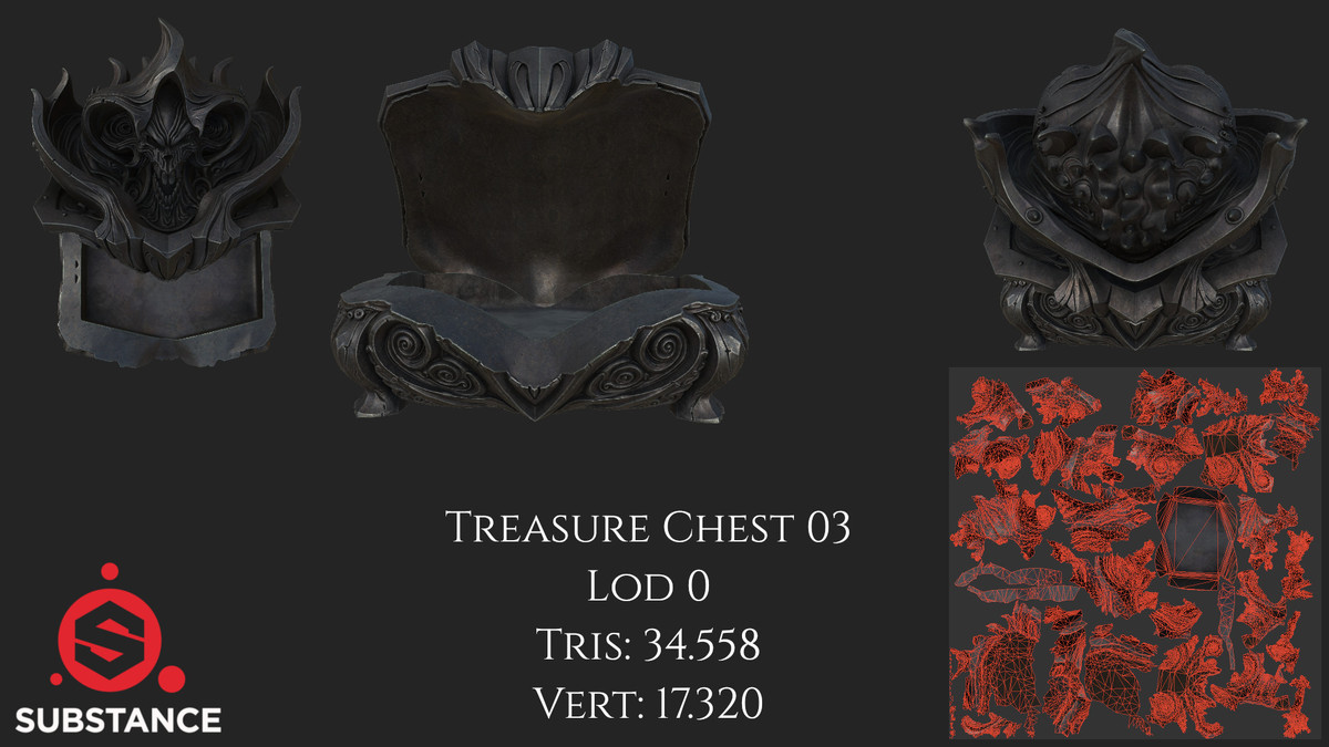 6 Treasure Chests - Dark Fantasy (Odd Set)