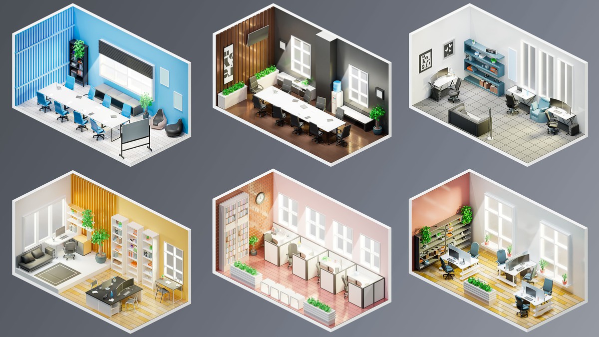 Office - Low Poly 3D Models Pack