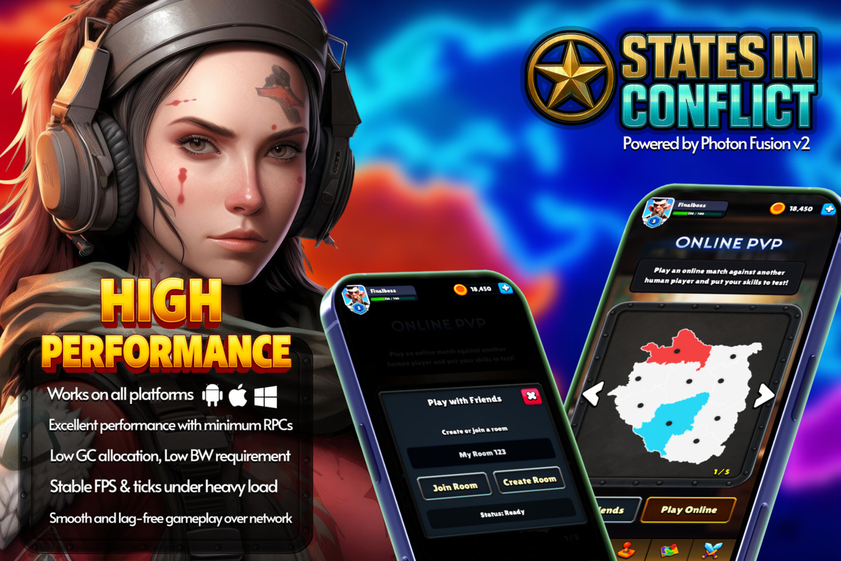 States in Conflict – State.io Multiplayer Strategy (Photon Fusion 2)