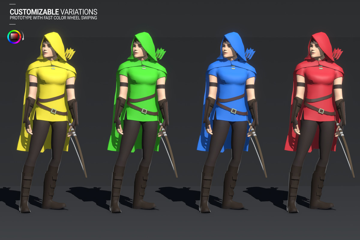 Polyquest Heroes: Warrior I Huntress