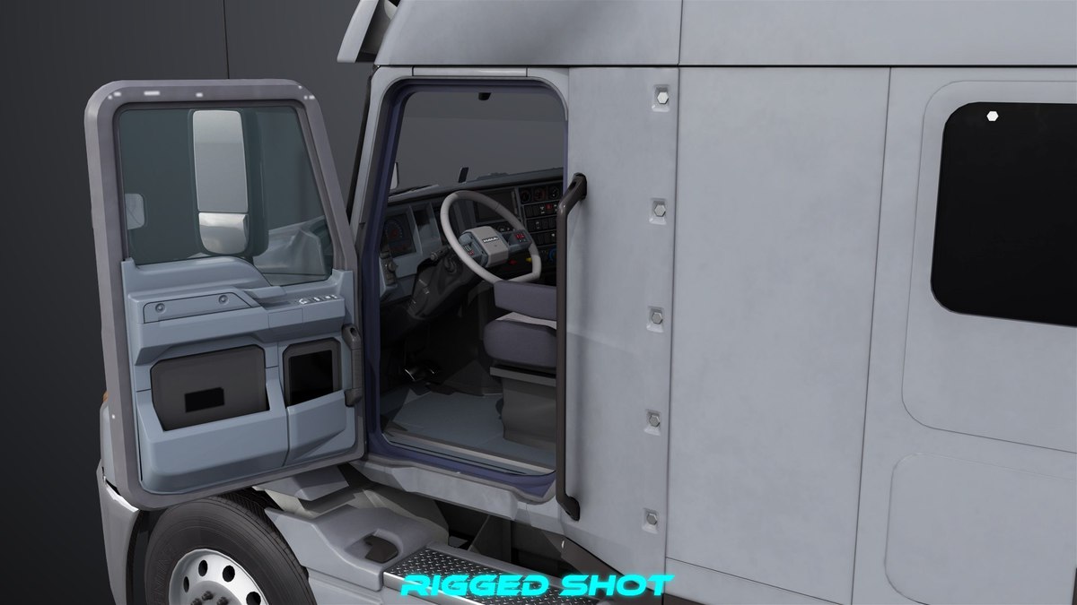 Heavy Truck Chassis 05 Grey Interior URP HDRP Textures