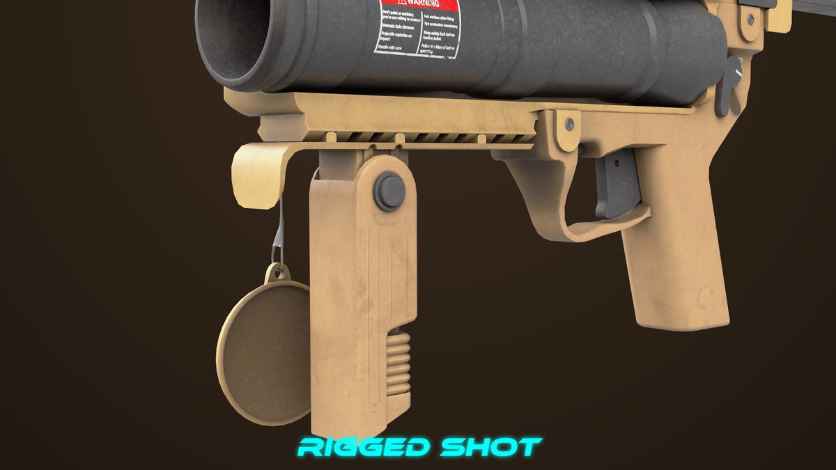 Grenade Launcher 04 Brown URP HDRP Textures