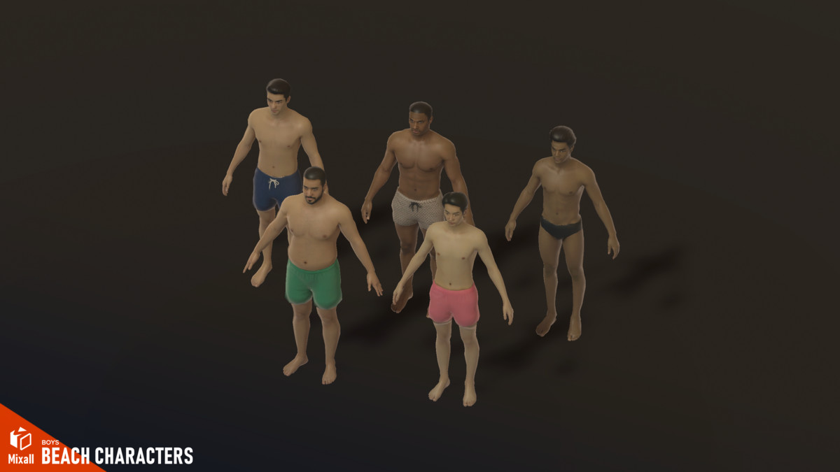Beach characters - Boys