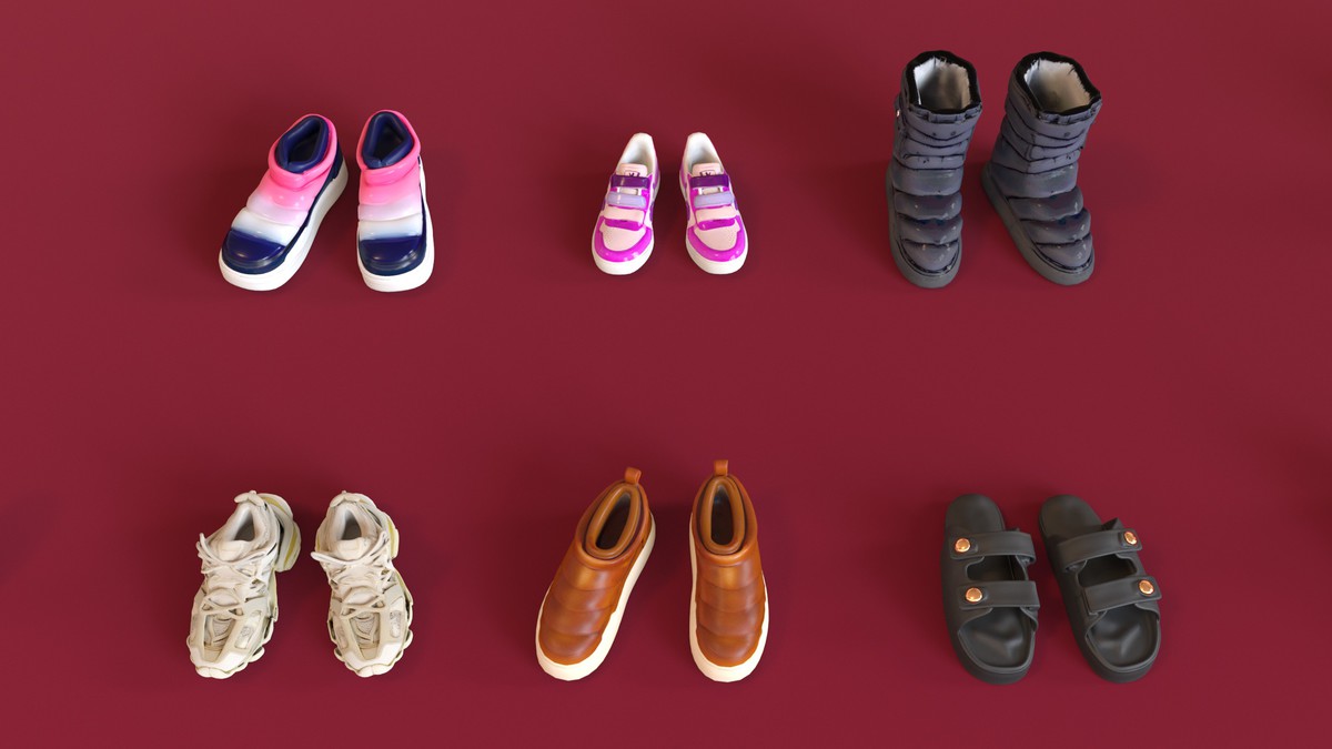 Ultimate Shoe Pack (72 Footwear Low-poly 3D models)