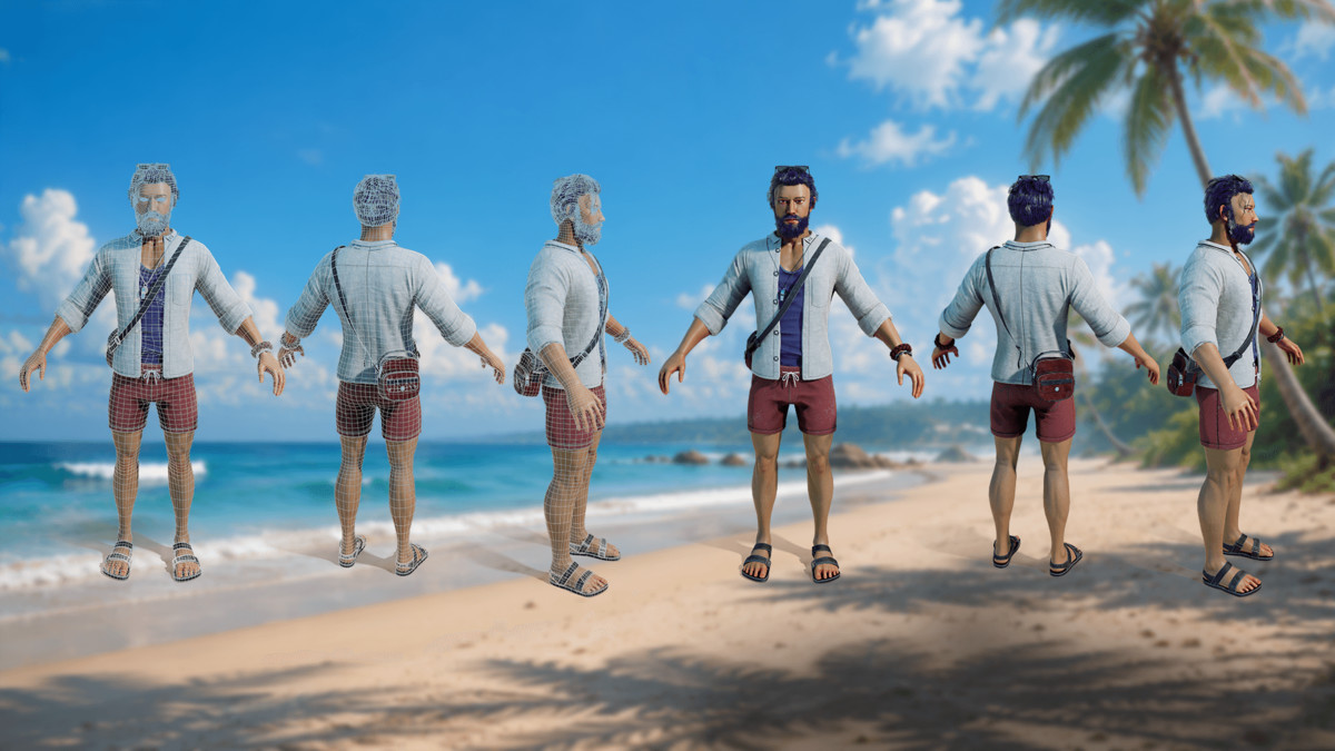 Coastal Lifeguard Man – Summer Beach Character