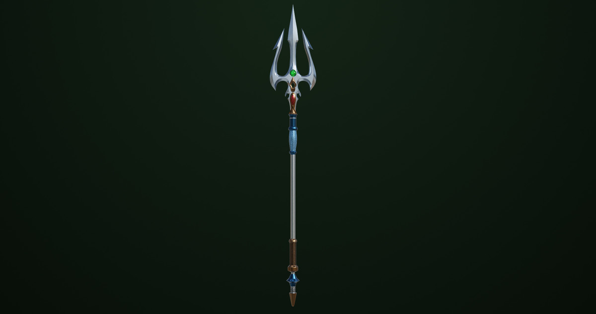 4 Fantasy Tridents Bundle URP HDRP Textures