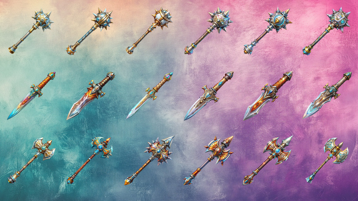 160 Weapon Icons Pack for Video Games - High-Resolution 2D Assets