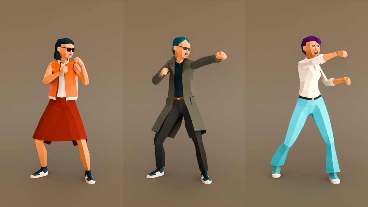 Modular Woman Ultra Low-Poly