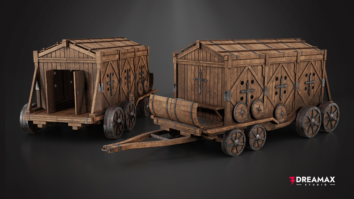 Medieval Wagons, Carts & Carriages Vol-1_ Historical Props