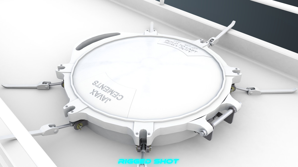 Chassis06 Cement Trailer 01 White URP HDRP Textures