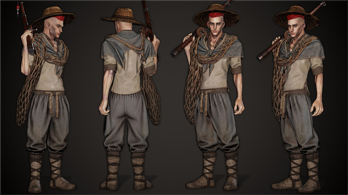 Stylized Medieval Fisherman