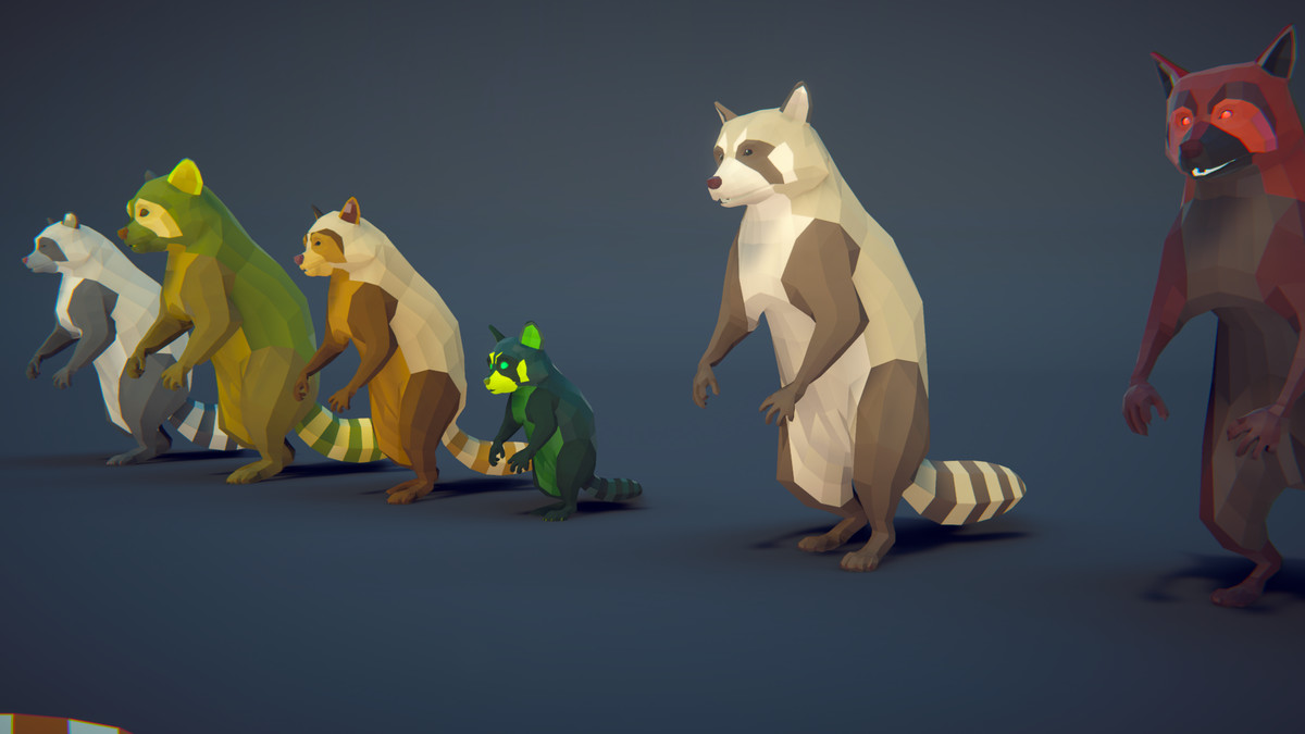 Poly Art: Raccoon