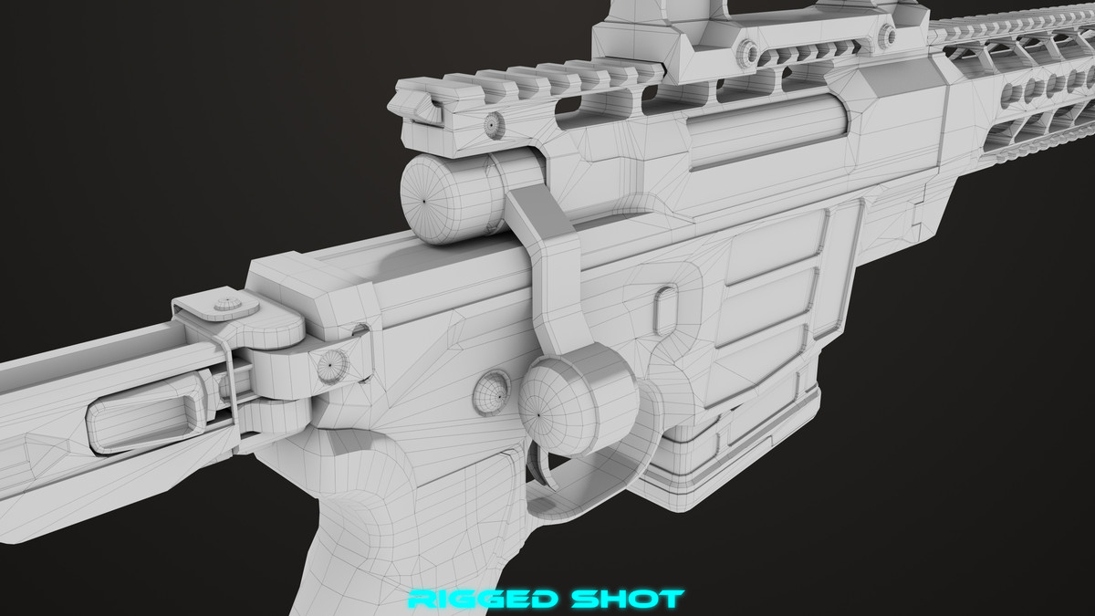 Sniper Rifle 04 Sandal URP HDRP Textures