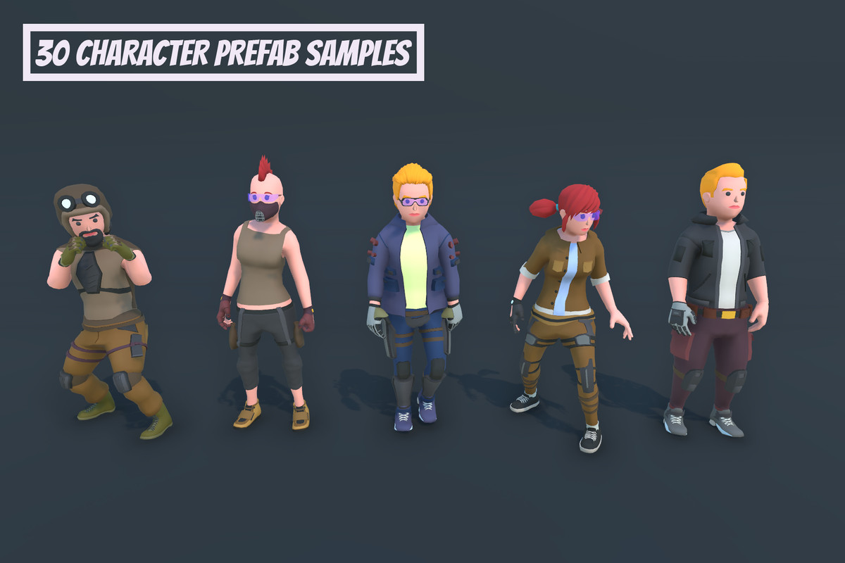 Customizable 3D Characters Ultimate Bundle