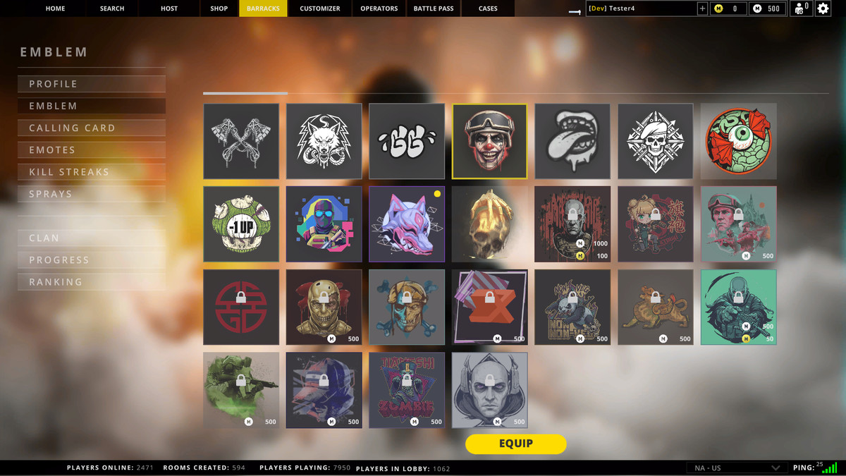 Emblems and Calling Cards - MFPS Addon