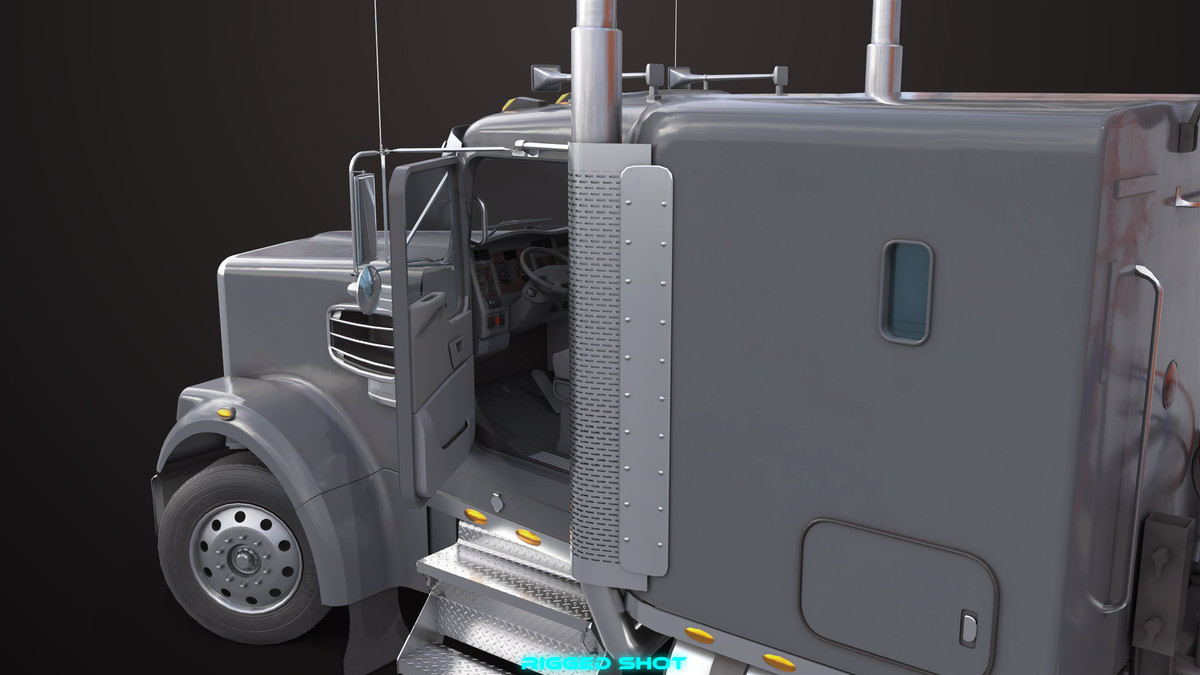Truck 07 Log Trailer Collection URP HDRP Textures