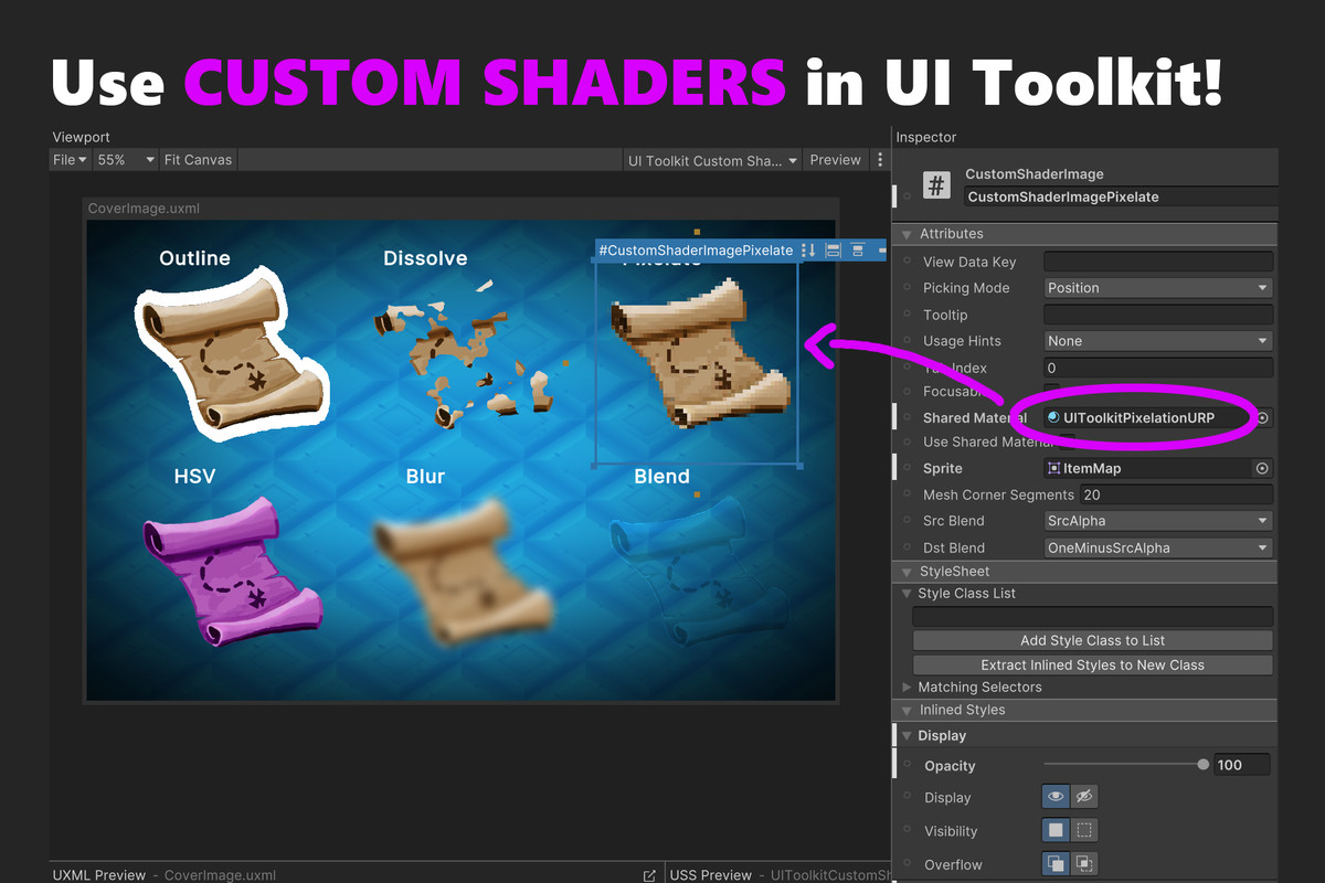UI Toolkit Custom Shader Image URP