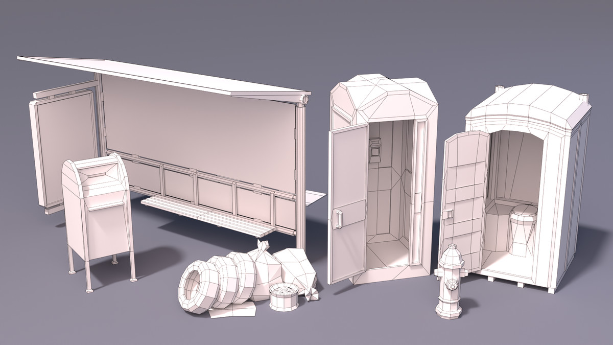 Modern City Props Pack (Stylized) – BoznaWhat