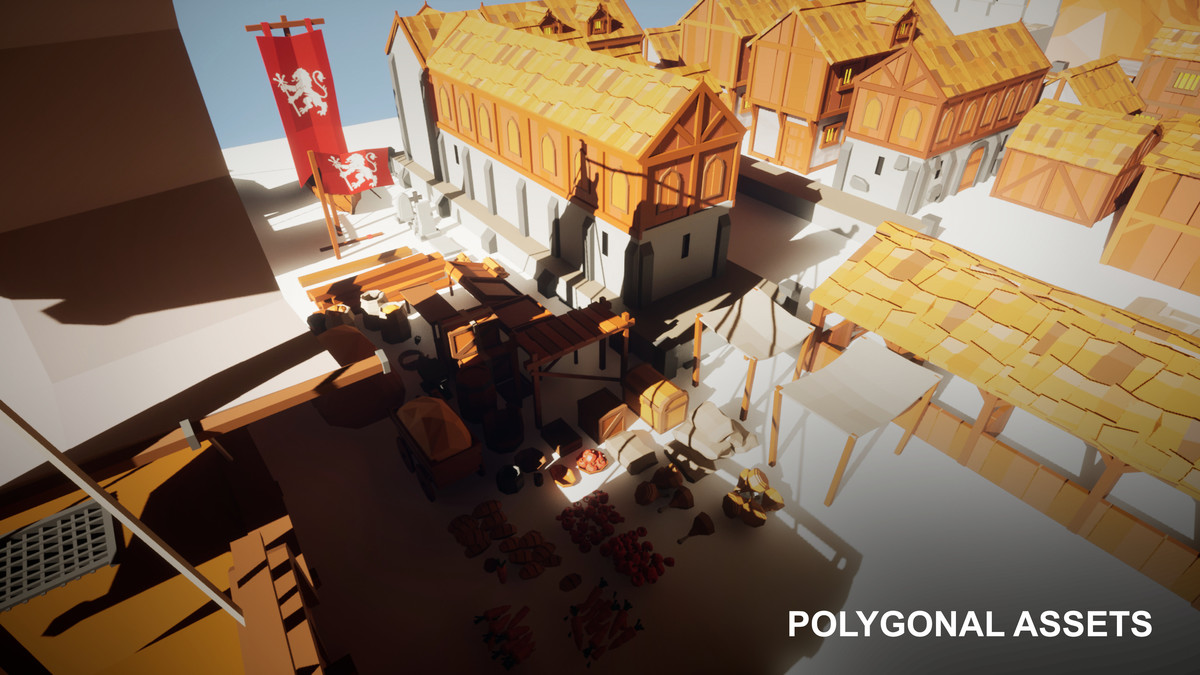 Low poly Medieval City