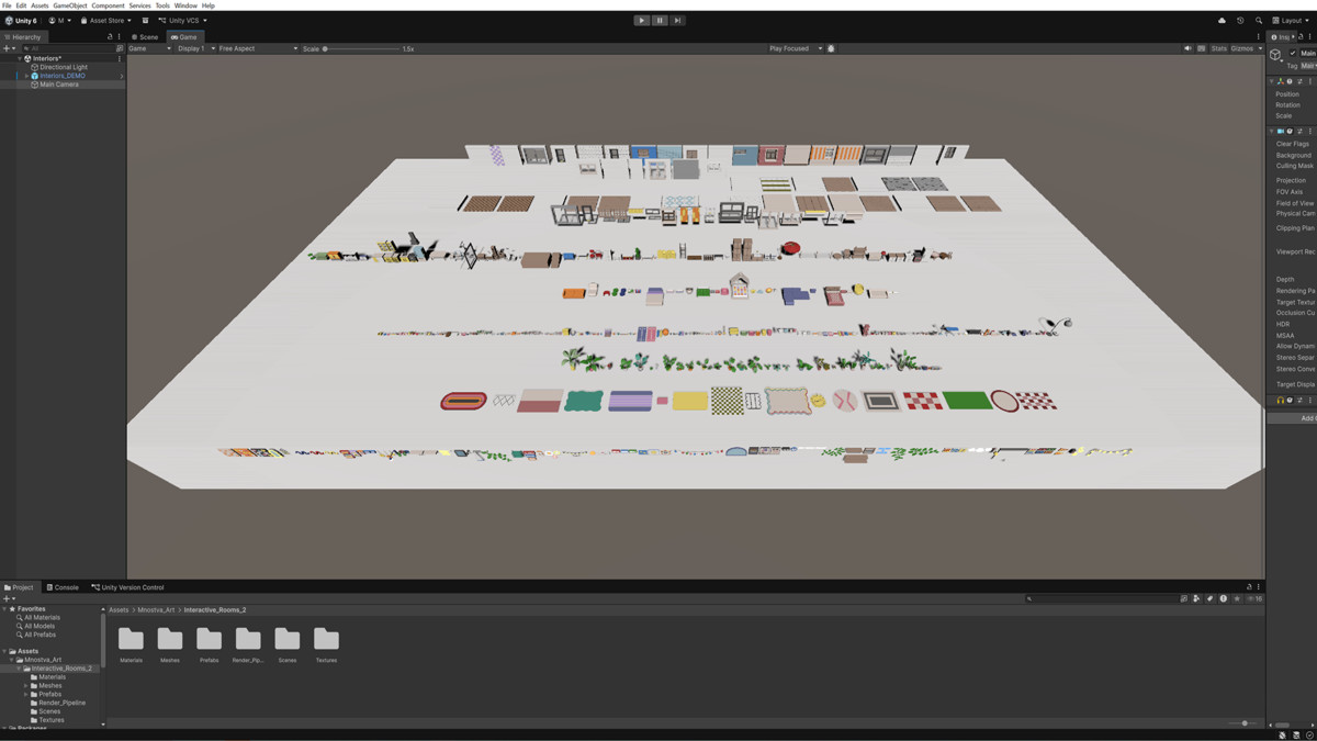 Cartoon Interactive Rooms & Furniture - Cozy Interior Pack 2