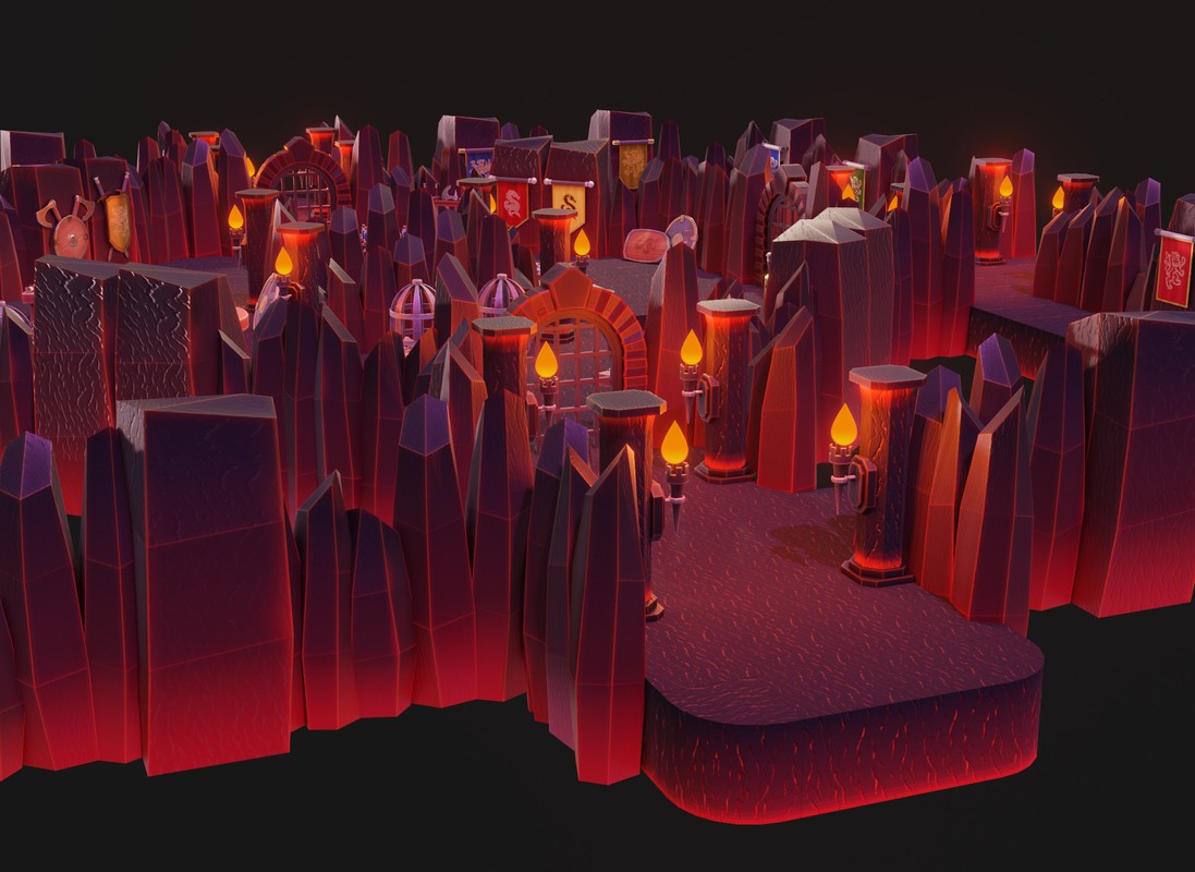 Complete Fantasy Dungeon Creator – Modular 3D Assets + Props + Ambience + SFX