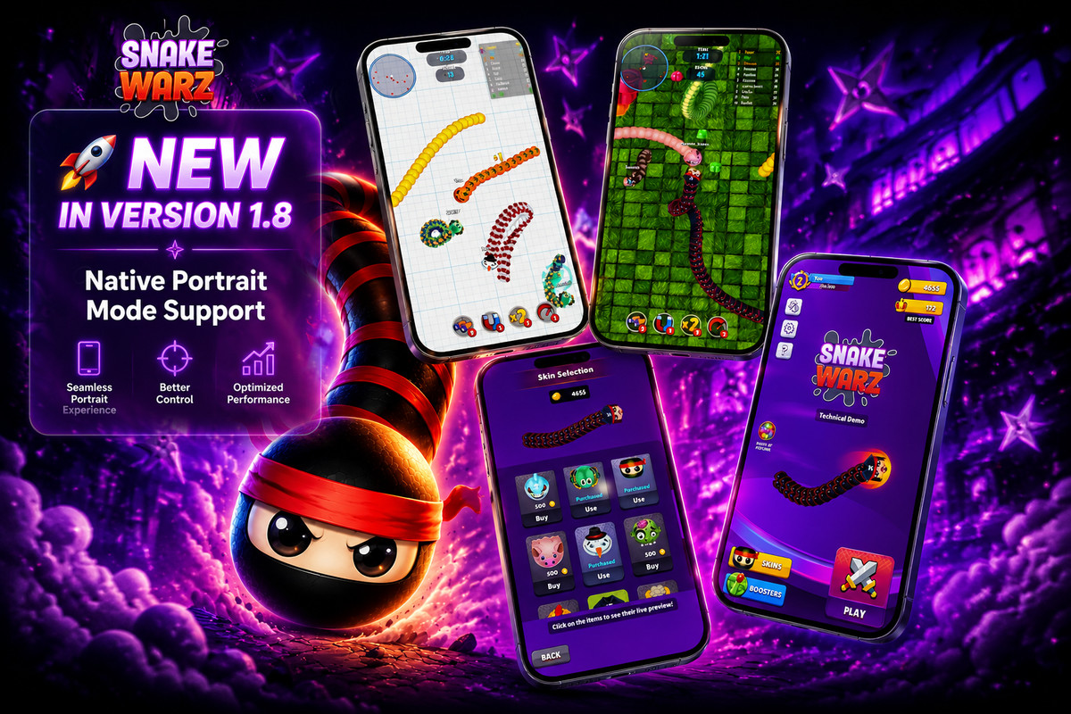 Snake Warz IO - Ultimate Framework for Slither, Worm, Agar and Mosquito Games