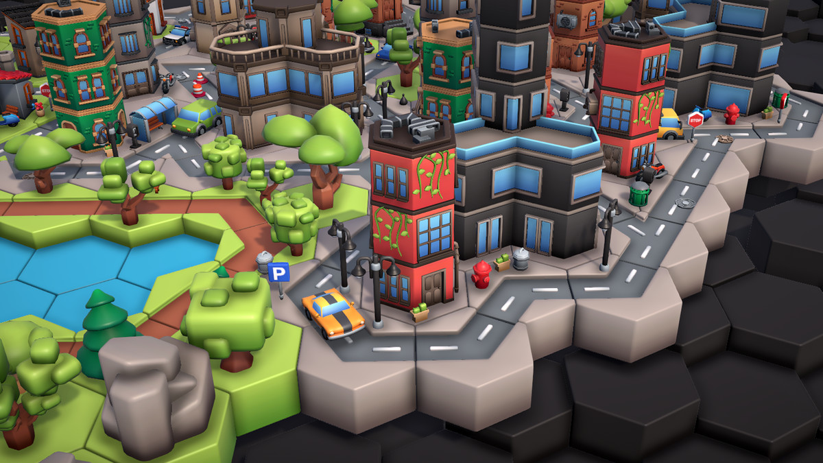 Stylized Hexagon City Pack (Modular)