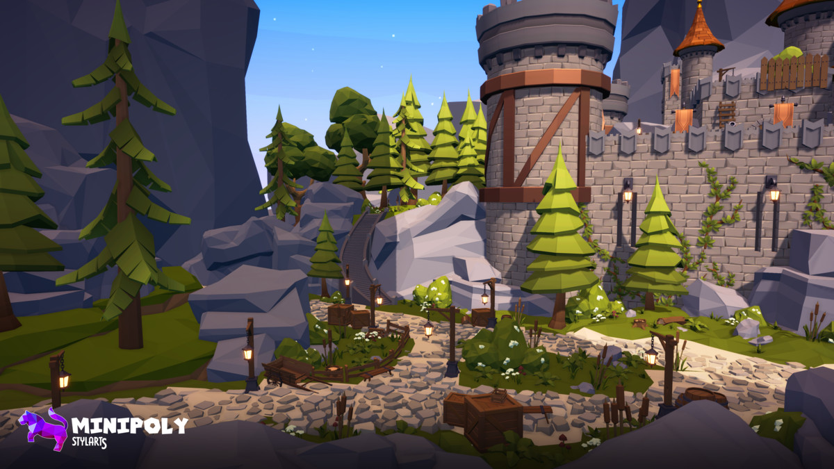 Minipoly Series - Mythic Castle ( Stylized Lowpoly Environment )